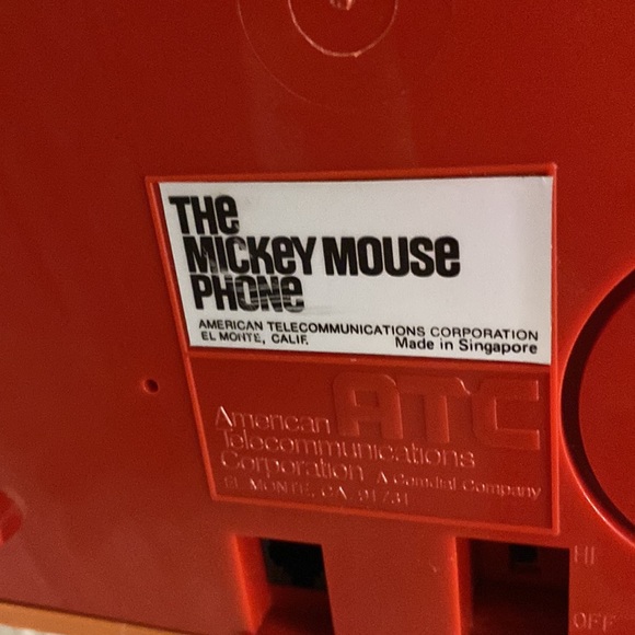 Vintage Mickey Mouse Walt Disney Touch Tone Phone Model 8000 - Picture 10 of 13
